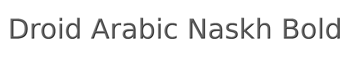 Droid Arabic Naskh Bold 