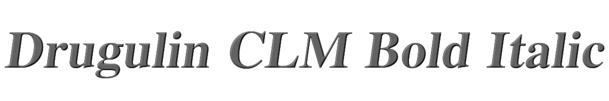 Drugulin CLM Bold Italic 