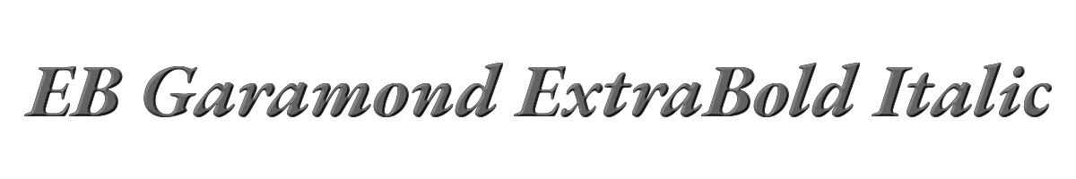 EB Garamond ExtraBold Italic 