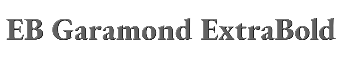 EB Garamond ExtraBold 