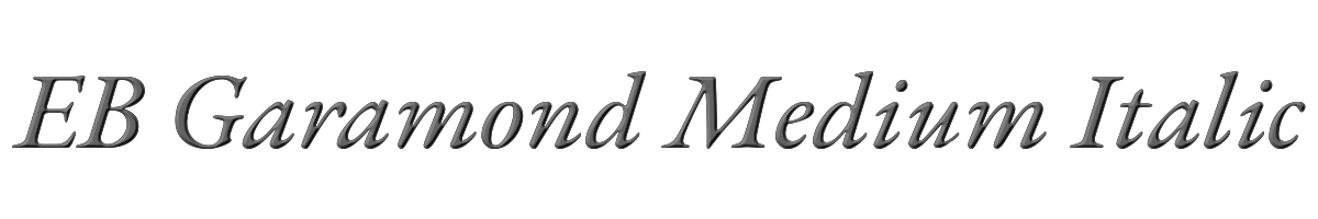 EB Garamond Medium Italic 
