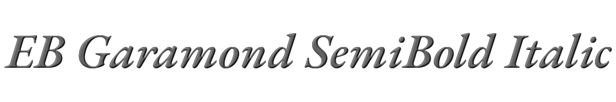 EB Garamond SemiBold Italic 