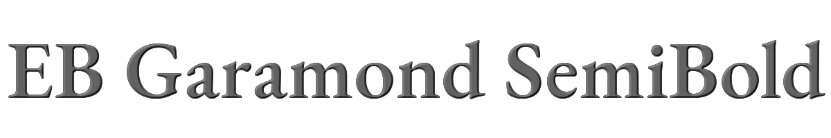 EB Garamond SemiBold 