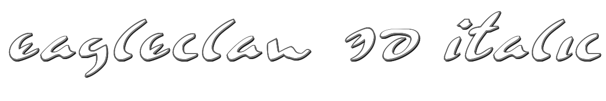 Eagleclaw 3D Italic 