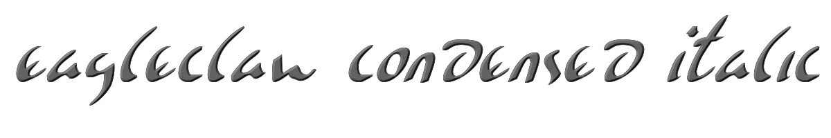 Eagleclaw Condensed Italic 