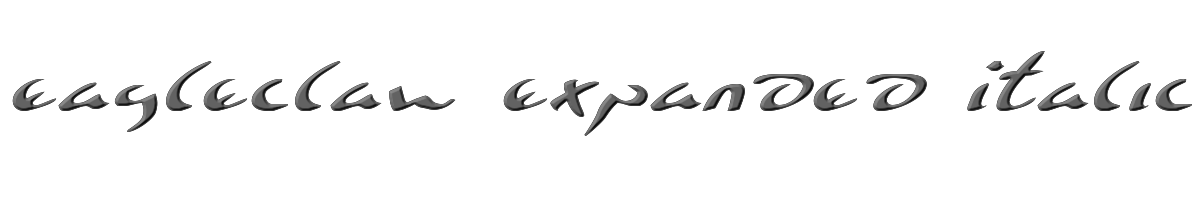 Eagleclaw Expanded Italic 