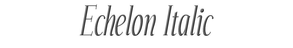 Echelon Italic 