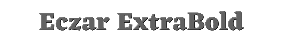 Eczar ExtraBold 