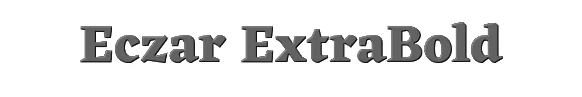 Eczar ExtraBold 
