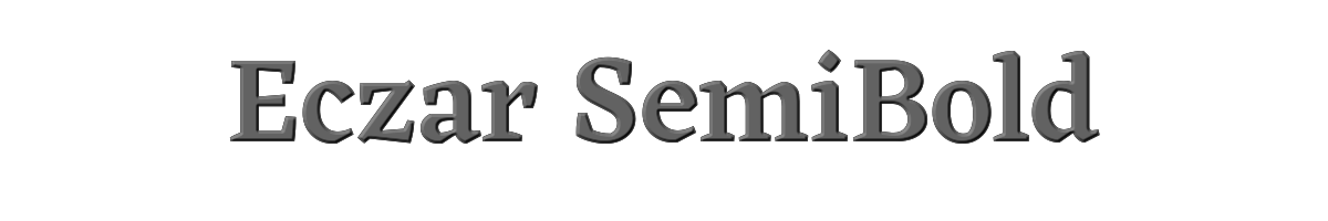 Eczar SemiBold 