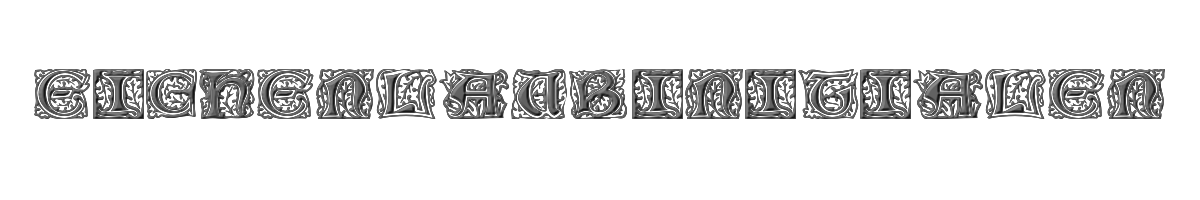 Eichenlaub Initialen 