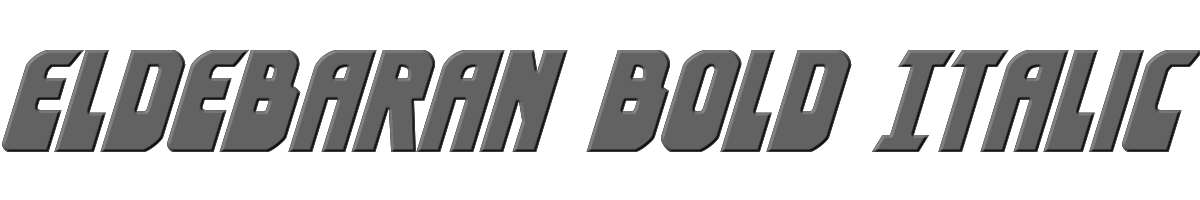 Eldebaran Bold Italic 