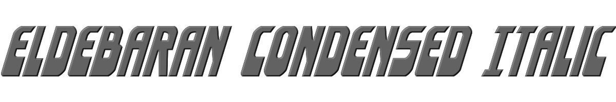 Eldebaran Condensed Italic 