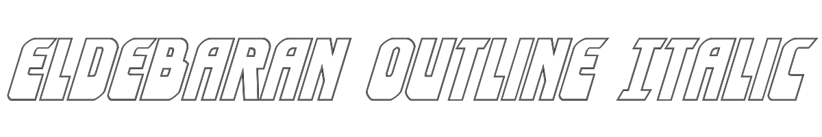 Eldebaran Outline Italic 