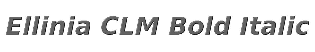 Ellinia CLM Bold Italic 