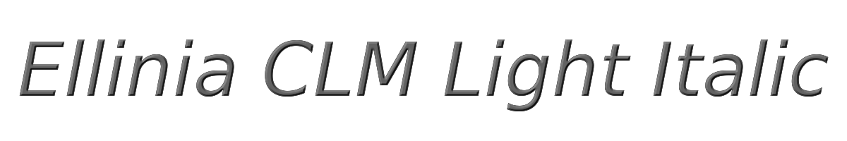 Ellinia CLM Light Italic 