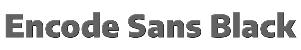 Encode Sans Black 