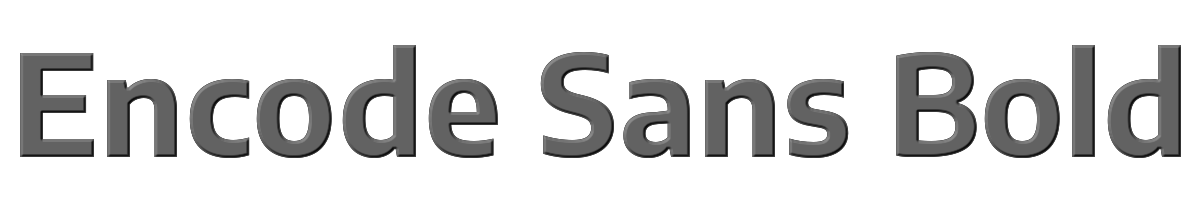 Encode Sans Bold 