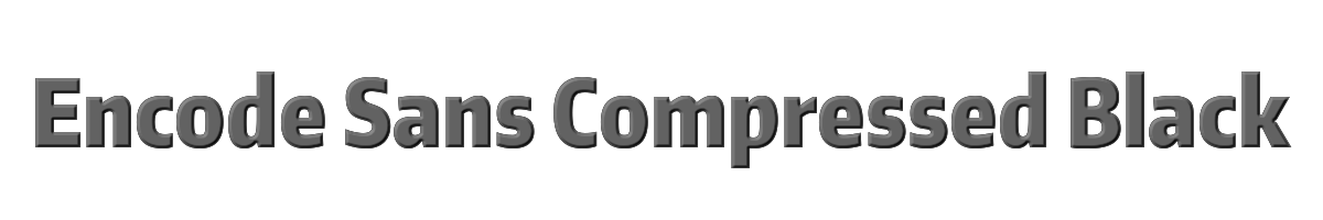Encode Sans Compressed Black 