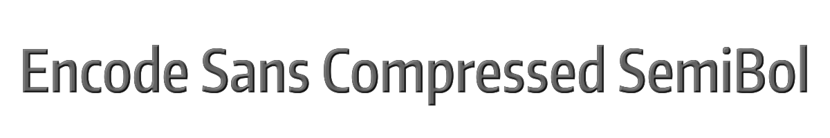 Encode Sans Compressed SemiBold 