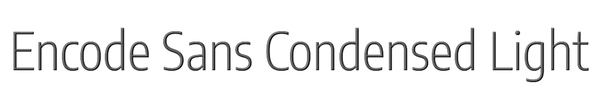 Encode Sans Condensed Light 
