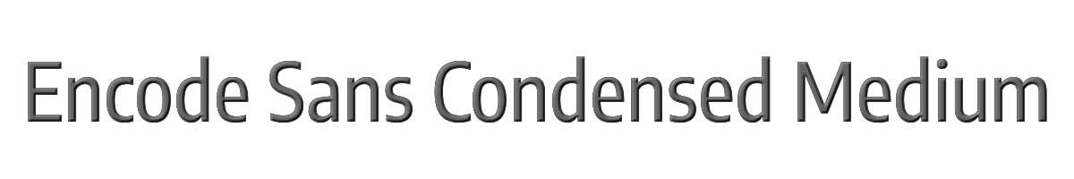 Encode Sans Condensed Medium 