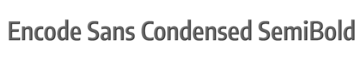 Encode Sans Condensed SemiBold 