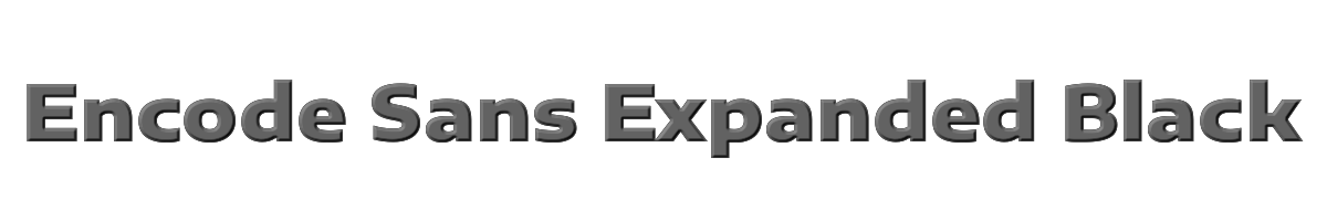 Encode Sans Expanded Black 