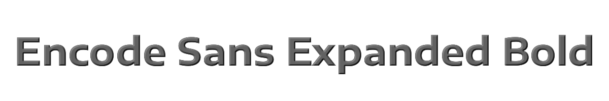 Encode Sans Expanded Bold 