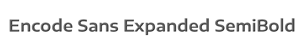 Encode Sans Expanded SemiBold 