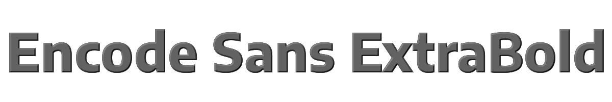 Encode Sans ExtraBold 