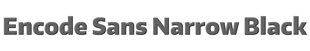 Encode Sans Narrow Black 