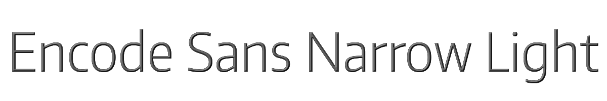 Encode Sans Narrow Light 