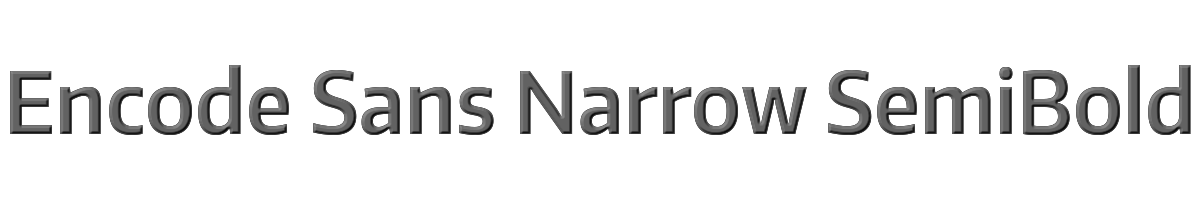 Encode Sans Narrow SemiBold 