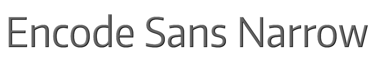 Encode Sans Narrow 