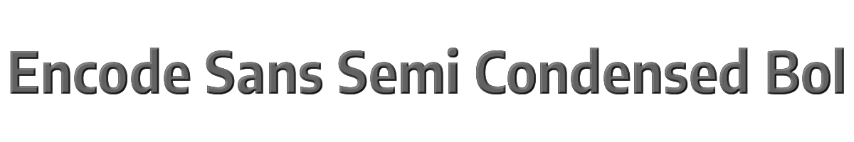 Encode Sans Semi Condensed Bold 