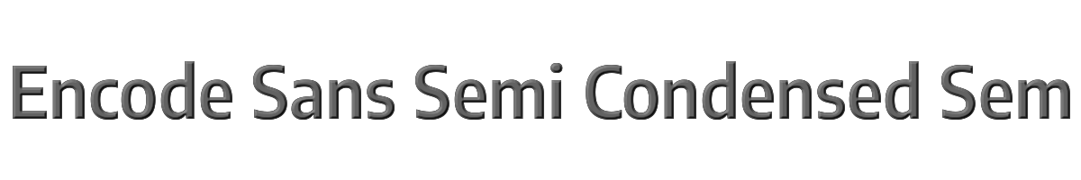 Encode Sans Semi Condensed SemiBold 