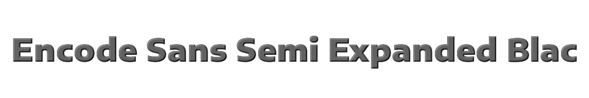 Encode Sans Semi Expanded Black 