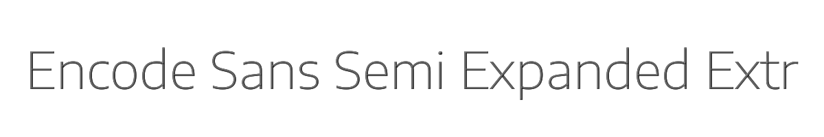 Encode Sans Semi Expanded ExtraLight 