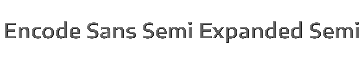 Encode Sans Semi Expanded SemiBold 