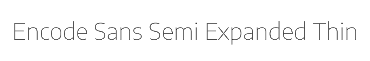 Encode Sans Semi Expanded Thin 
