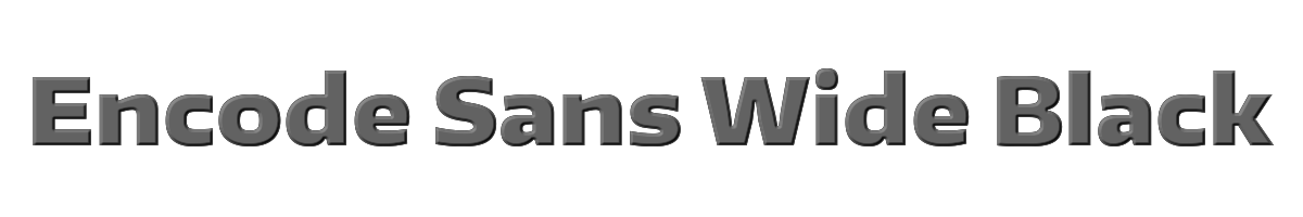Encode Sans Wide Black 