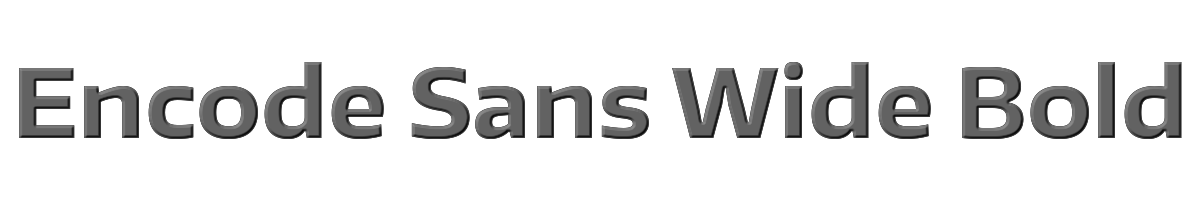 Encode Sans Wide Bold 