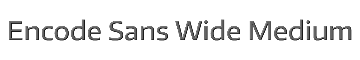 Encode Sans Wide Medium 