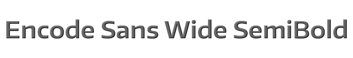 Encode Sans Wide SemiBold 
