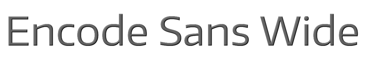 Encode Sans Wide 