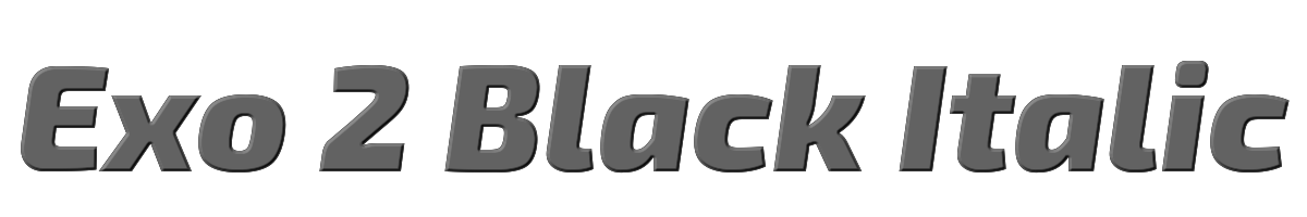 Exo 2 Black Italic 