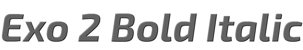 Exo 2 Bold Italic 