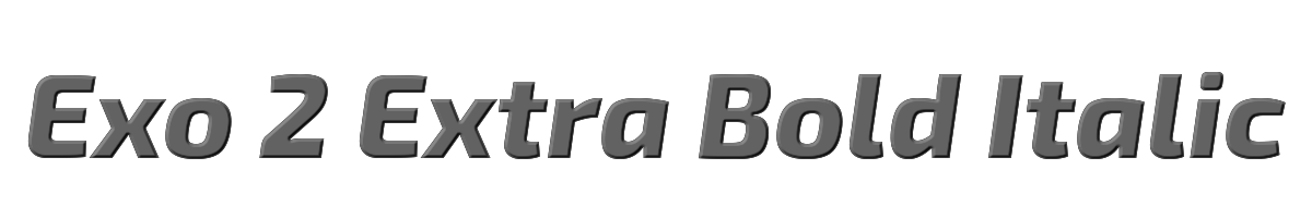 Exo 2 Extra Bold Italic 