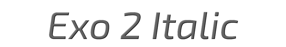 Exo 2 Italic 